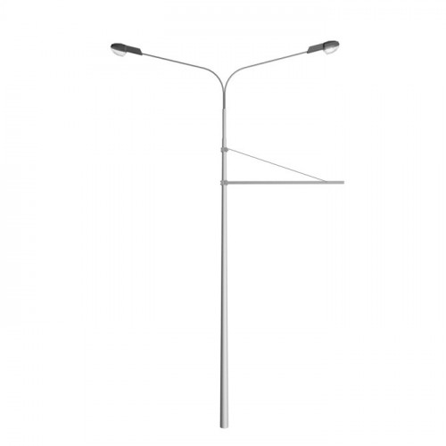 Опора контактной сети граненая фланцевая круглая МКСф-1000-10,0 200х470х10 мм