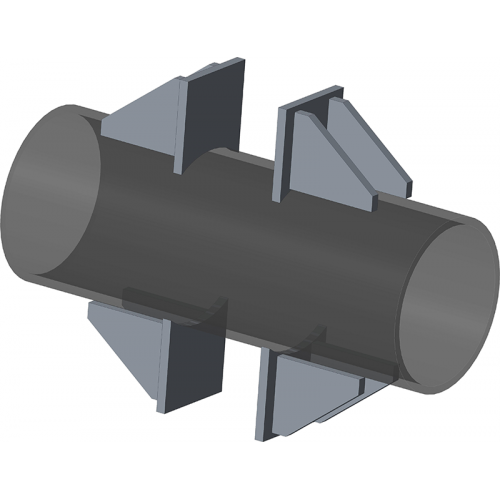 Опора неподвижная двухупорная для тепловых сетей ТС-660.00.00 133х120х110х260 мм Серия 5.903-13 выпуск 7-95 4,4 кг