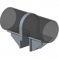 Опора неподвижная хомутовая с дополнительными упорами для тепловых сетей ТС-669.00.00 219х137х216 мм Серия 5.903-13 выпуск 7-95 10 кг