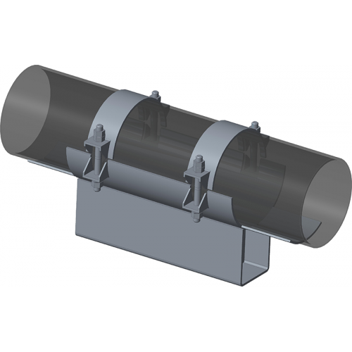 Опора неподвижная бугельная с корпусом для тепловых сетей ТС-671.00.00 1420х700х680х100 мм Серия 5.903-13 выпуск 7-95 329,2 кг