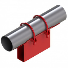 Опора неподвижная хомутовая корпусная для тепловых сетей исп. А12 / АС12 09Г2С 89х50х340х100 мм ОСТ 36-146-88 4,5 кг