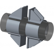 Опора неподвижная двухупорная усиленная с дополнительными подушками для тепловых сетей ТС-663.00.00 325х120х167х542 мм Серия 5.903-13 выпуск 7-95 21,6 кг