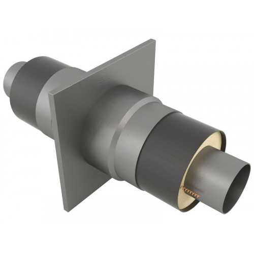 Опора неподвижная щитовая в оцинкованной ППУ изоляции для отопления 17Г1С 108х200х315х2000 мм ГОСТ 30732-2006 51 кг