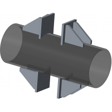 Опора неподвижная двухупорная для тепловых сетей ТС-660.00.00 108х70х110х230 мм Серия 5.903-13 выпуск 7-95 4,24 кг