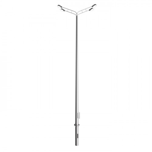 Опора освещения силовая граненая фланцевая круглая ТАНС.11.008.000 (СФГ-1000-10,0-02-ц) 09Г2С 130х320х10 мм