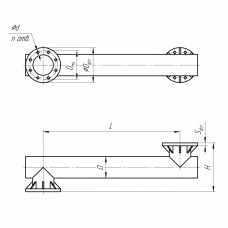 Закладная деталь фундамента ЗА-30/18/Д640-1,3-хц 30х18х740 для анкерных закладных 180 кг